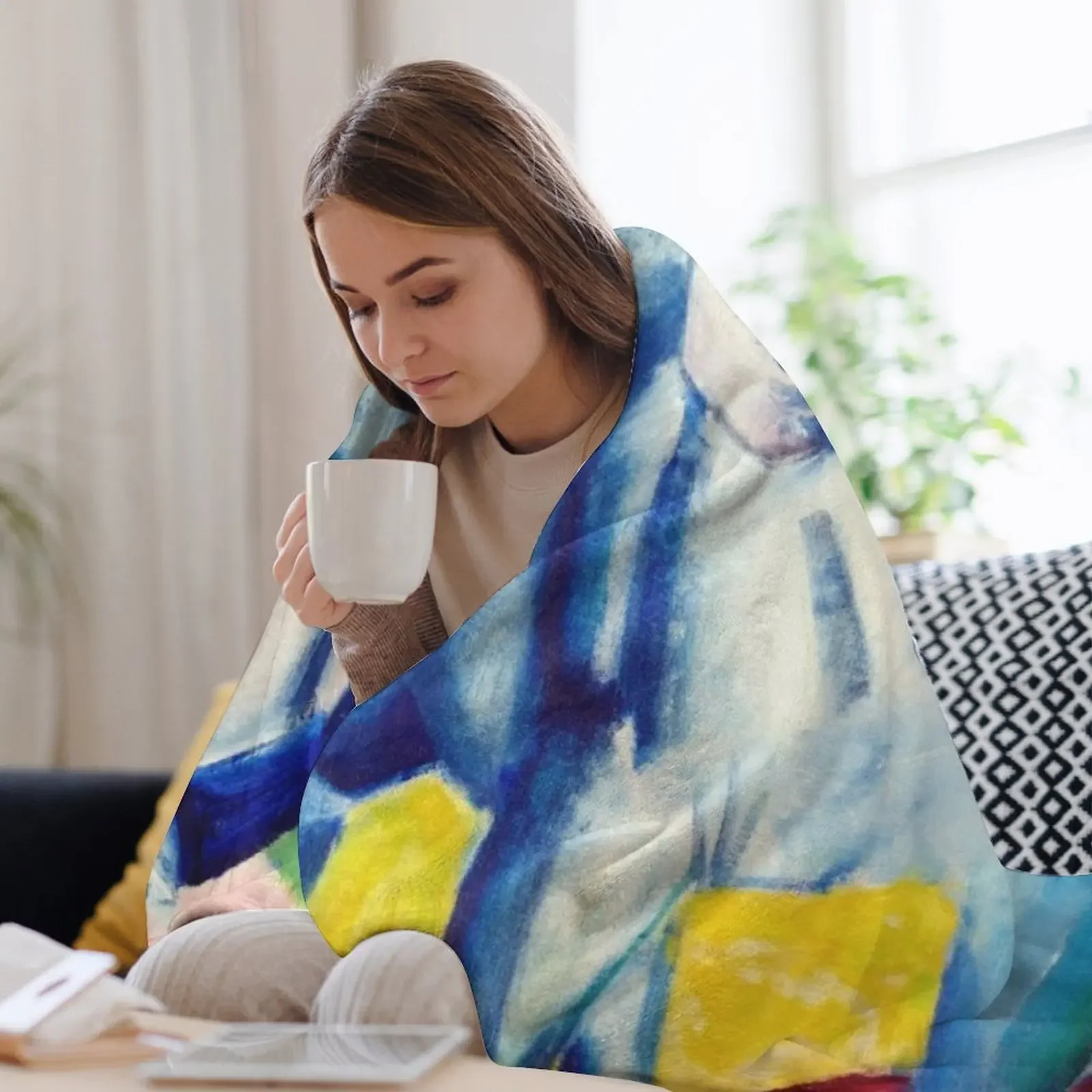 Франц Марк Плед с синей лошадью для детей