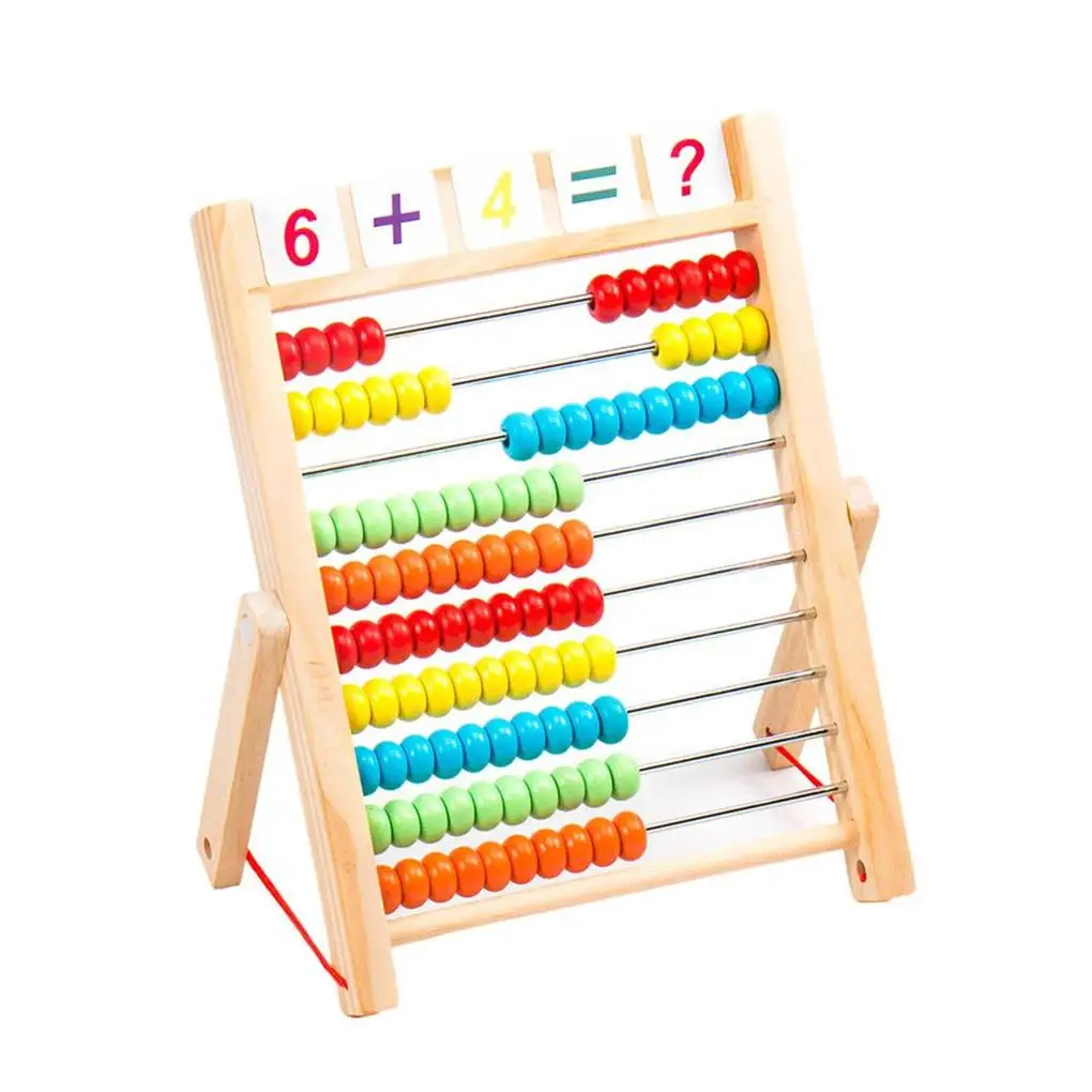 

Kids Math Toys Set Interesting Simple Boys Girls Early Education Wood Abacus Toy Learning Plaything Playing Prop
