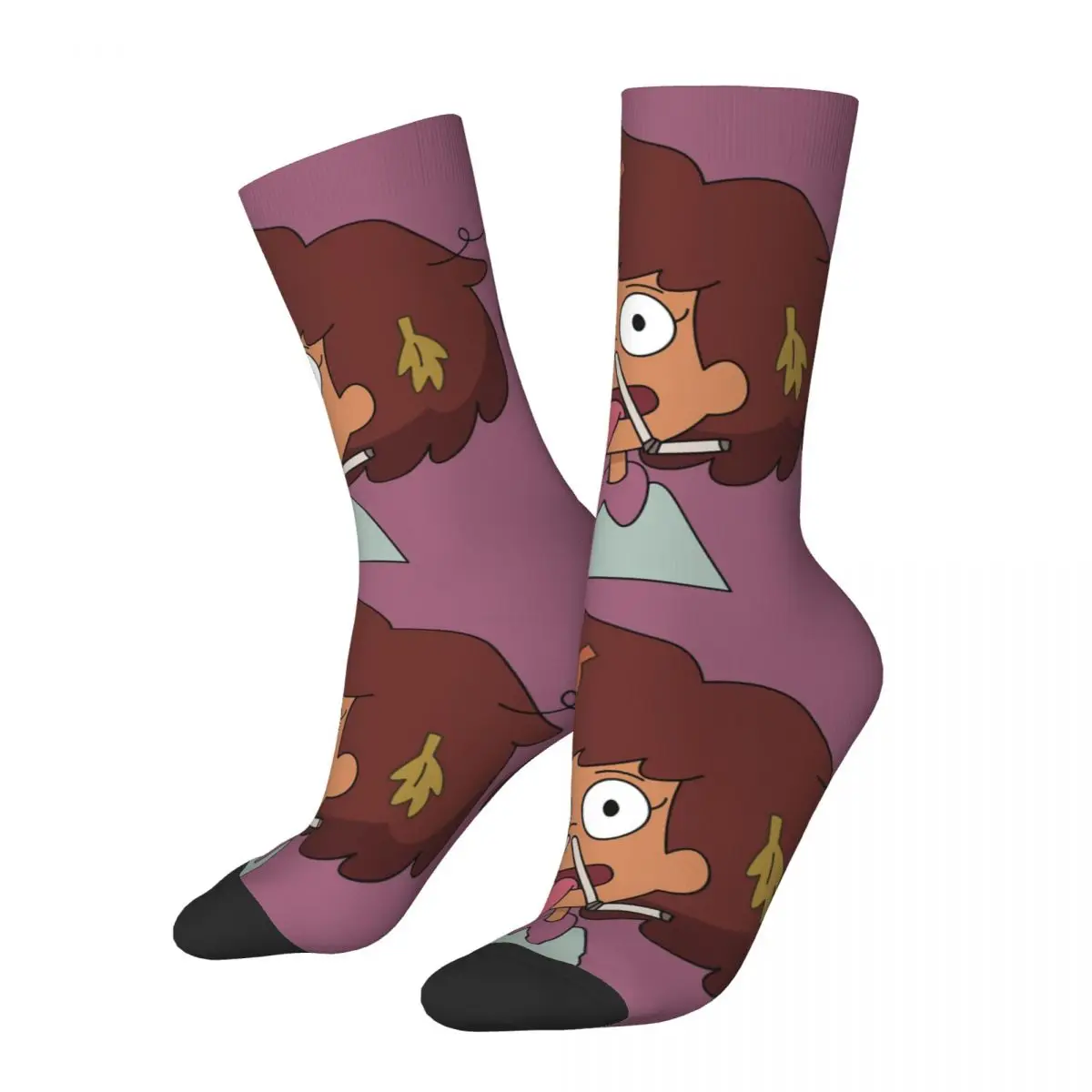 

Funny Happy Men's compression Socks Anne Boonchuy Vintage Harajuku Amphibia Street Style Novelty Casual Crew Crazy Sock