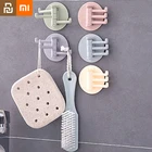 Новый Поворотный бесшовный крючок Xiaomi на клейкой основе, кухонная настенная вешалка, Товары для ванной и кухни, крючки, прочный крючок с подшипником Youpin