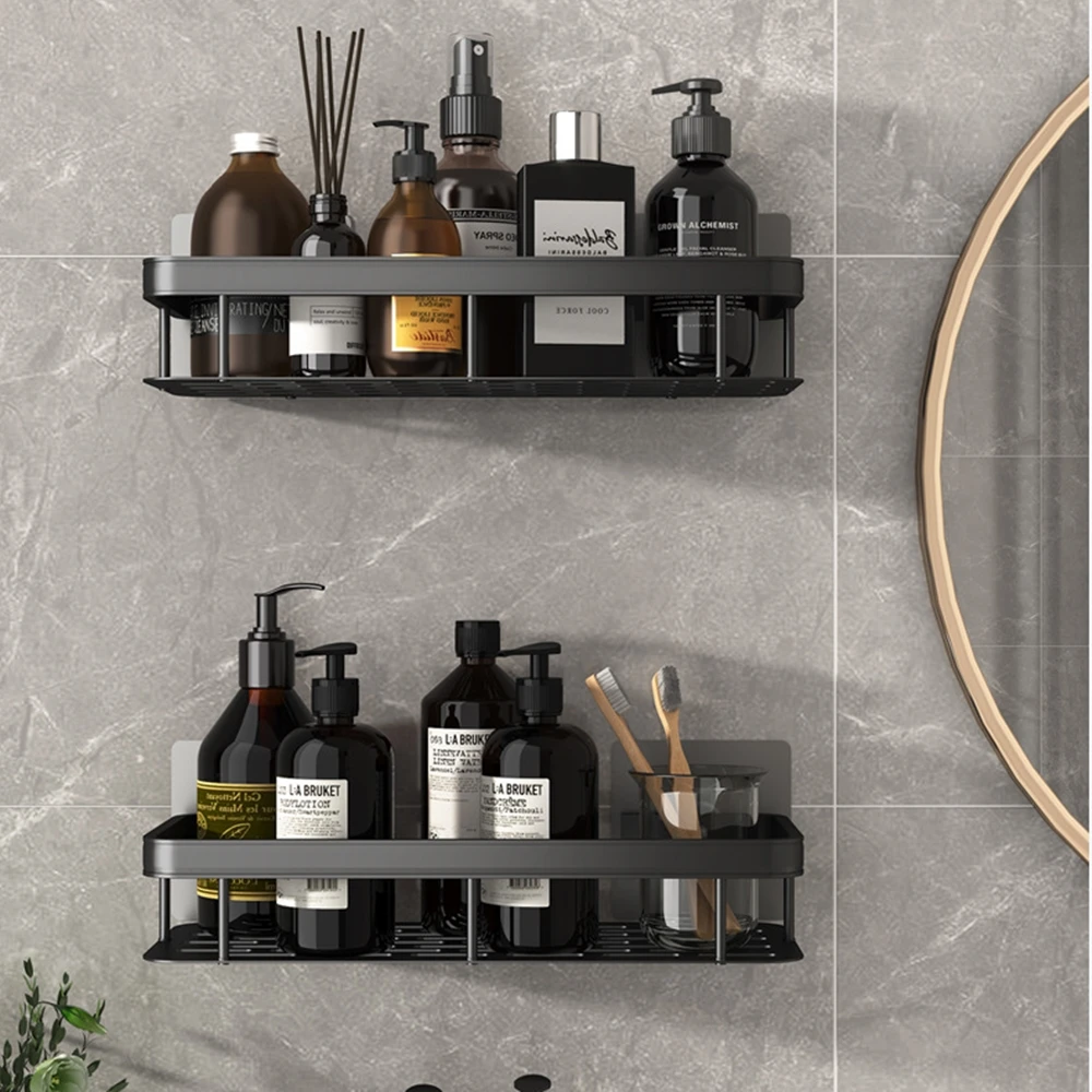 

Bathroom Shelves No-drill Shelf Shower Storage Rack Corner Shelves Wall Mounted Shampoo Holder Bathroom Accessories