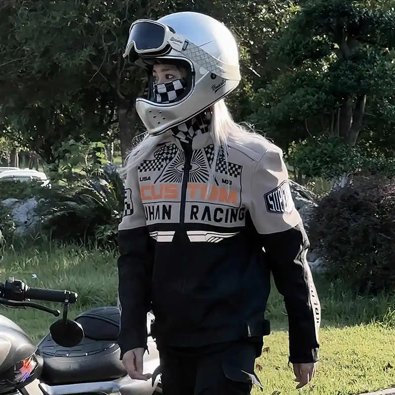 Мужская и женская куртка для езды на мотоцикле с защитой от ветра