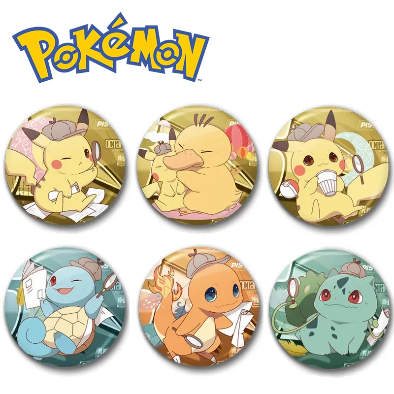 

Pokemon Pikachu Badge Bulbasaur Kawaii Anime Figures Brooch Pin Lapel Backpack Decorations Children Collection Toy Clothes Party