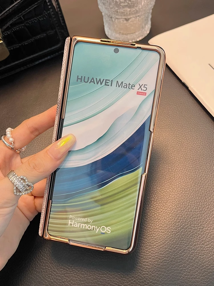 Чехол для телефона Huawei Mate X5 X3 градиентный чехол из натуральной кожи супер матовая