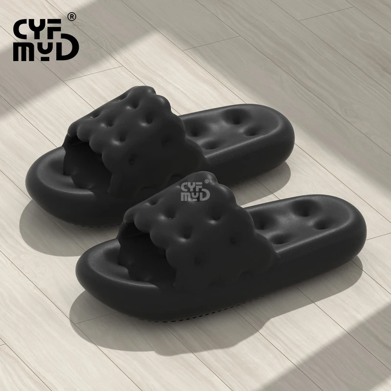 Platform Women's Home Slippers Cute Cookies Shoe for Woman Summer 2023 New EVA Slipper Wear-resistant Slide Non-slip Lightweight