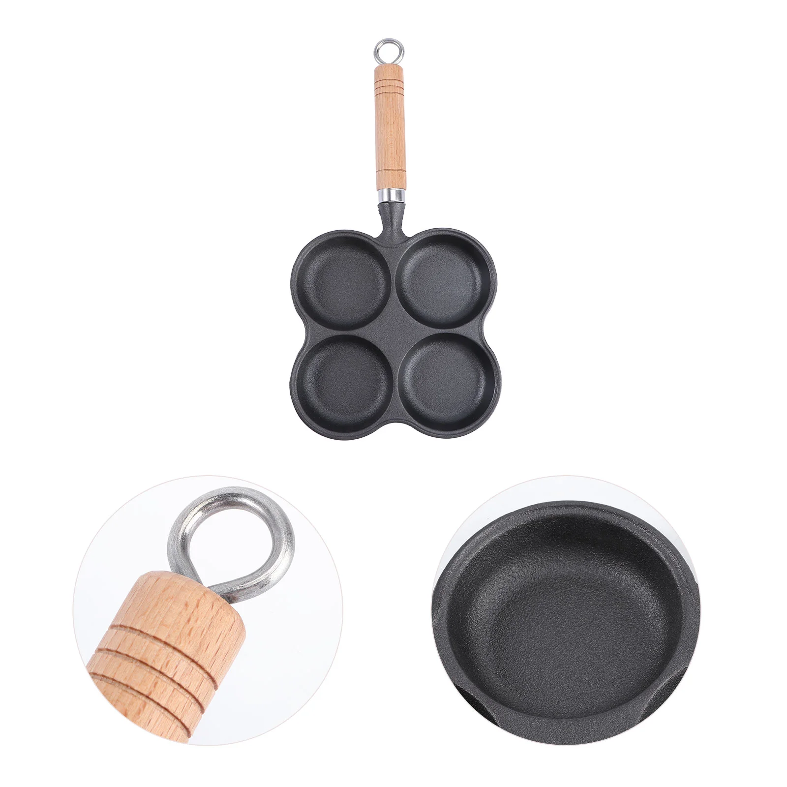 

Four Hole Omelette Fried Egg Pot Omlette Maker Skillet Pan Stove Fried Steak Pan Cast Iron Divided Egg Pan Flat Frying Pan