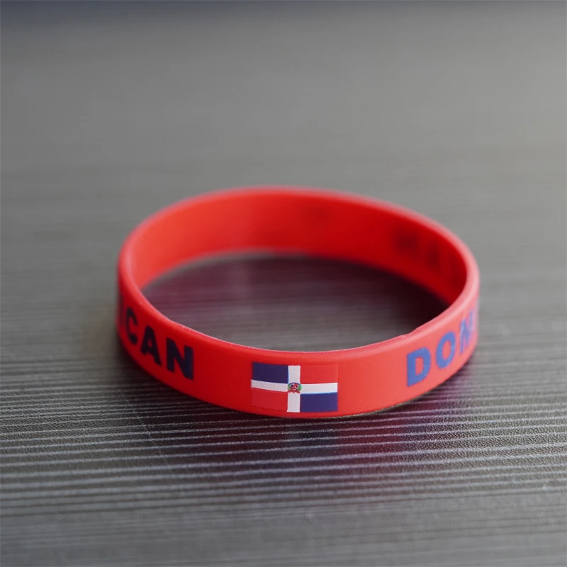 2 шт. силиконовый спортивный браслет с флагом