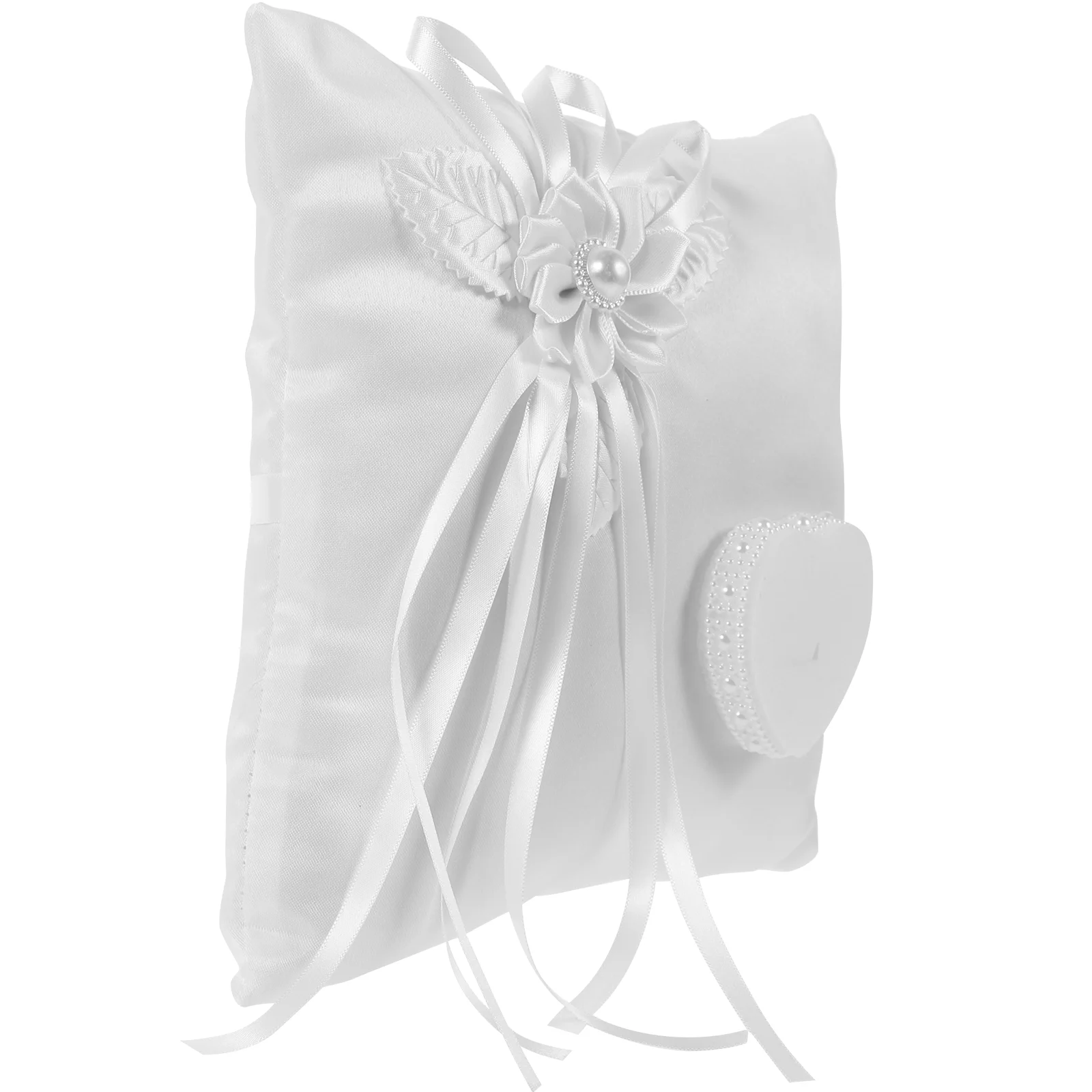 

Ring Pillow Wedding Cushion Flower Decorations Setting Fabric Bride Heart Pillows Marriage