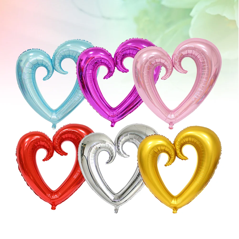 

Balloons Wedding Decor Ballons Heart Bridal Showercolorful Photo Props Aluminum Helium
