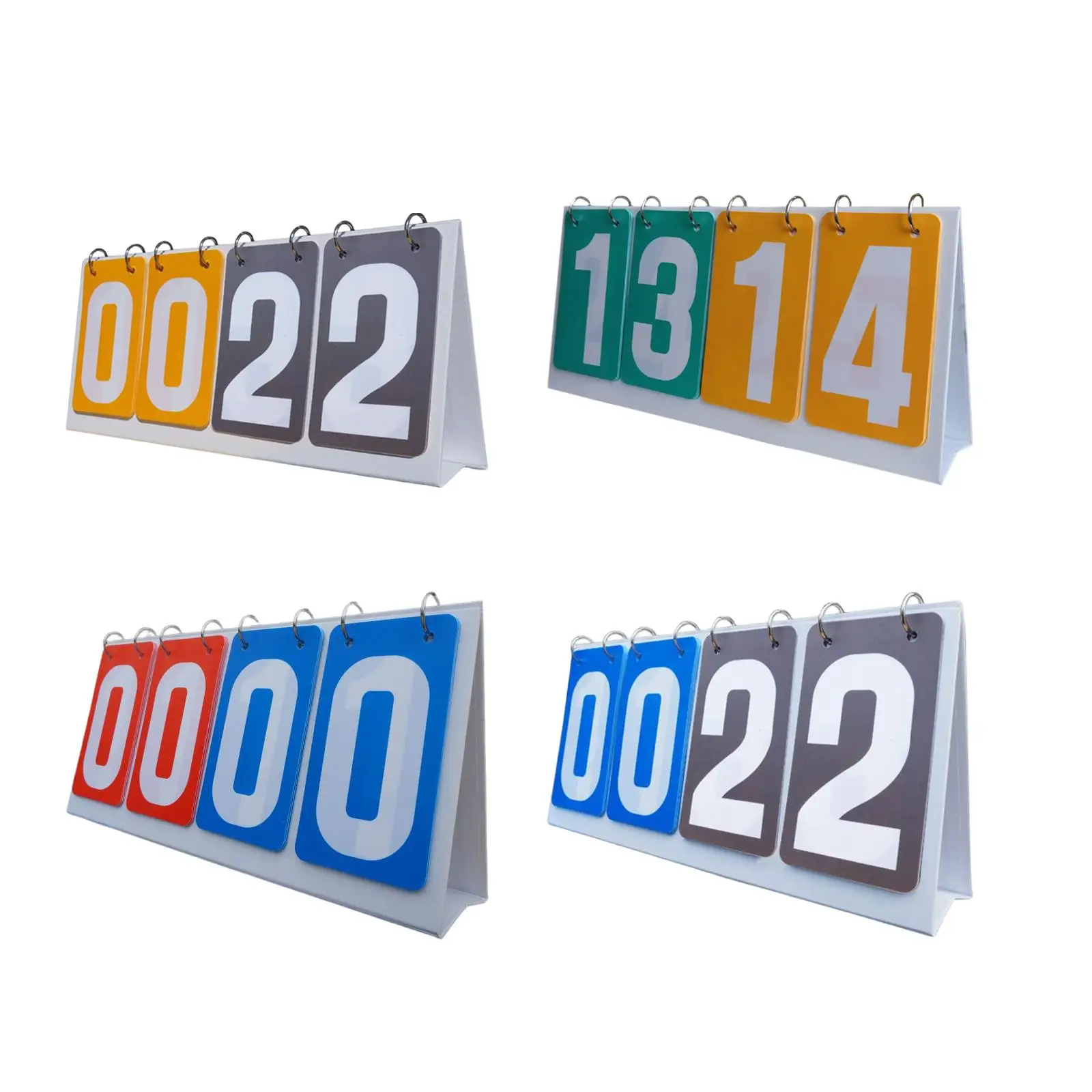 

4 Digit Flip Score Board Competition Game Large Tabletop Scoreboard for Basketball Tennis Ball Baseball Volleyball Badminton