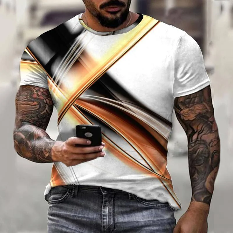

New Summer Men's Short Sleeve Gorgeous Tops Colorful Print Tops Men's T-Shirt Tops Oversized Street Daily Fashion Clothing