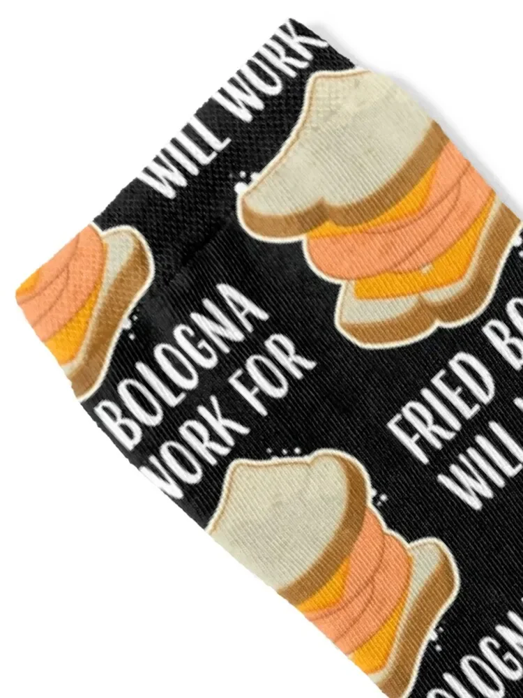 Носки Baloney Sandwich Wil Work For Fried Bologna с принтом свободные рождественские дизайнерские