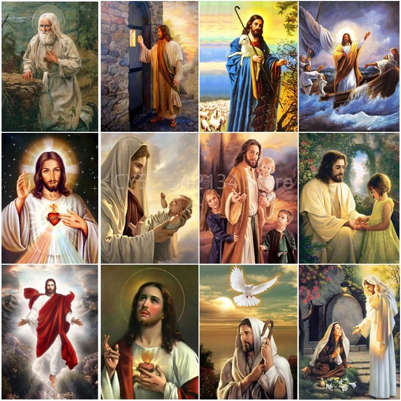 

Diamond Painting Religion 5D DIY Full Circle Diamond Embroidery Icon Beaded Picture Cross Stitch Home Decor