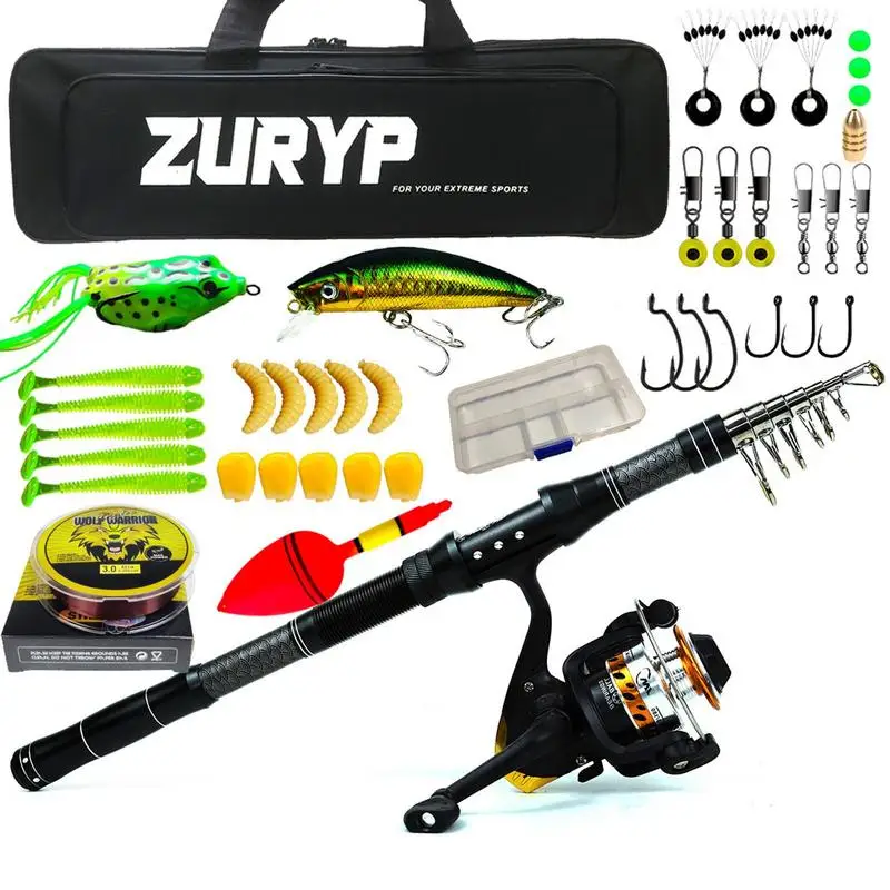 

Удочка и Катушка комбо портативная рыболовная удочка комплект с сумкой сбалансированная удочка и легкая прочная катушка набор рыболовных снастей