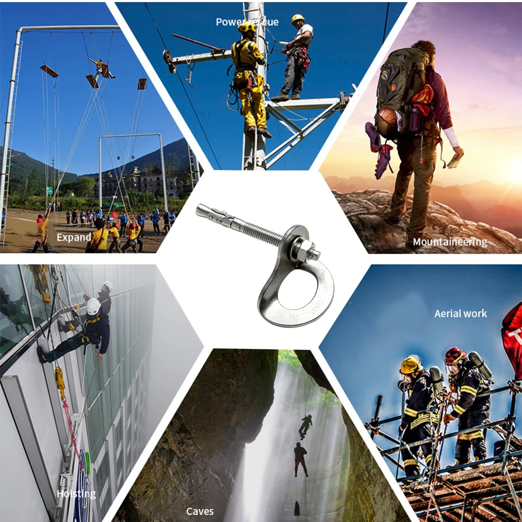 

Climbing Anchor Professional Stainless Steel Fixed Point Mountaineering Equipment Safety Expansion Nail Piton for Outdoor
