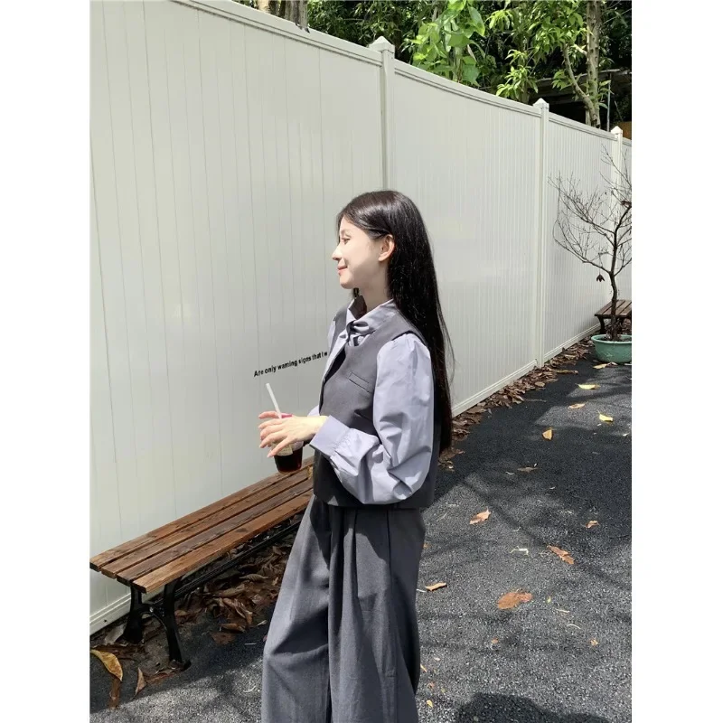 Элегантная модная рубашка свободного кроя с длинными рукавами женский