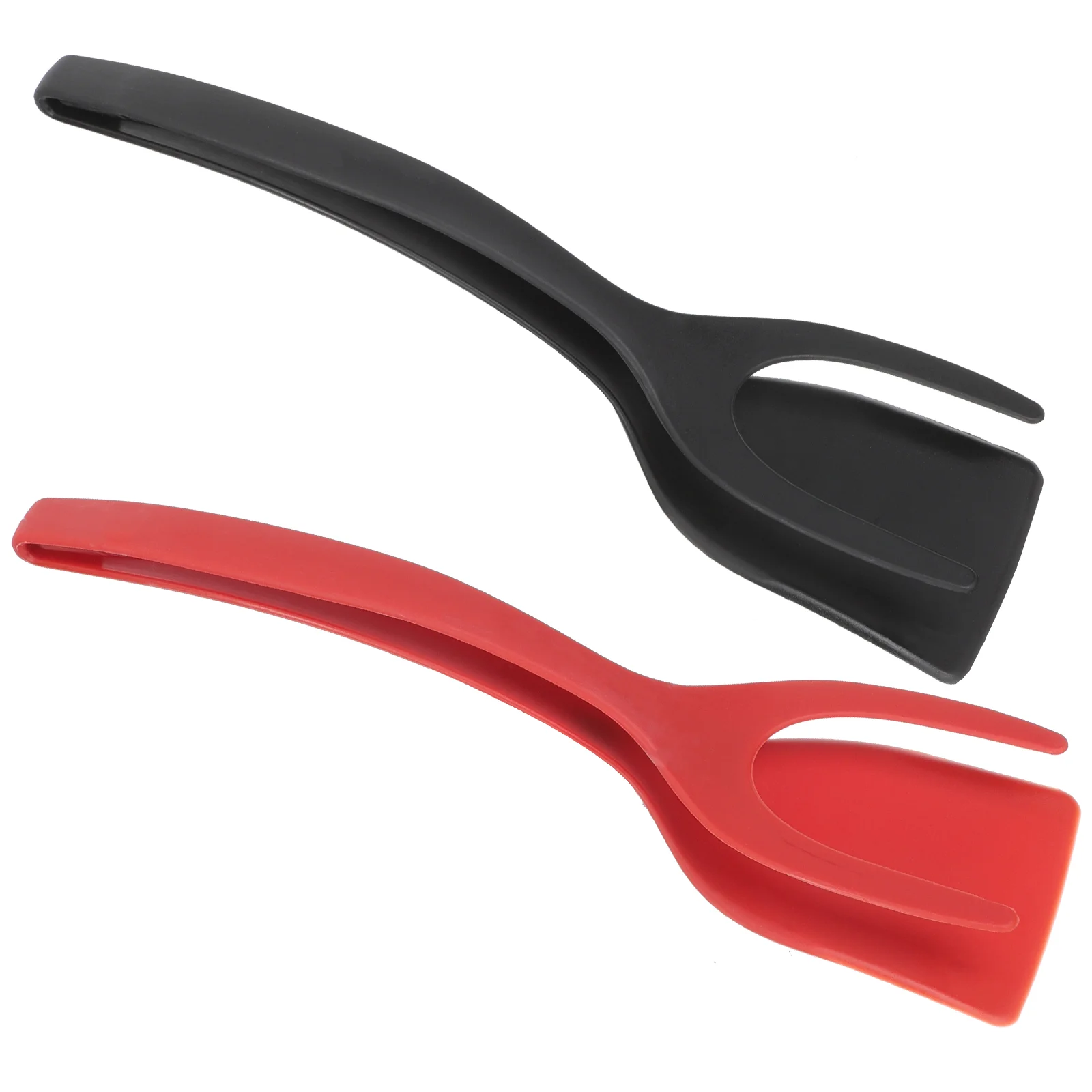 

2 Pcs Silicone Egg Spatula Practical Tool Steak Clamp Tongs Cooking Fried Kitchen Tools Silica Gel Flipping