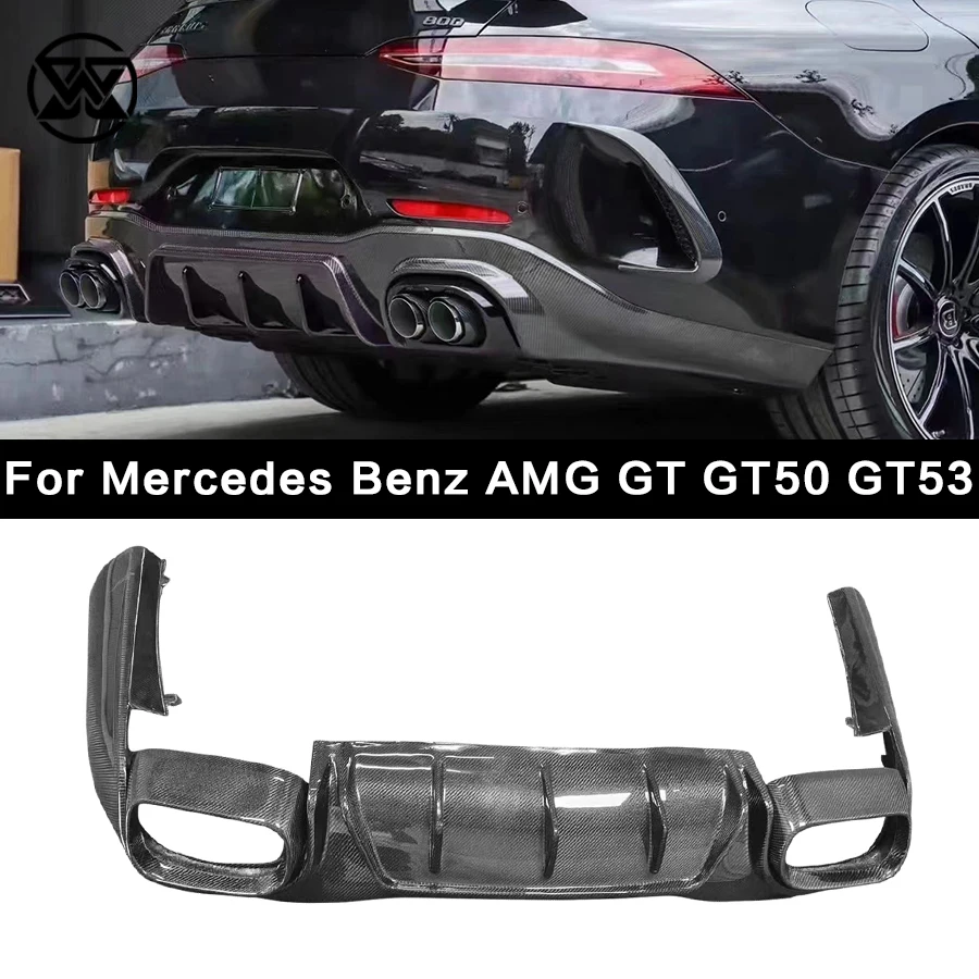 4-дверный задний диффузор из углеродного волокна для Mercedes Benz AMG GT GT50 GT53 GT63 боковой
