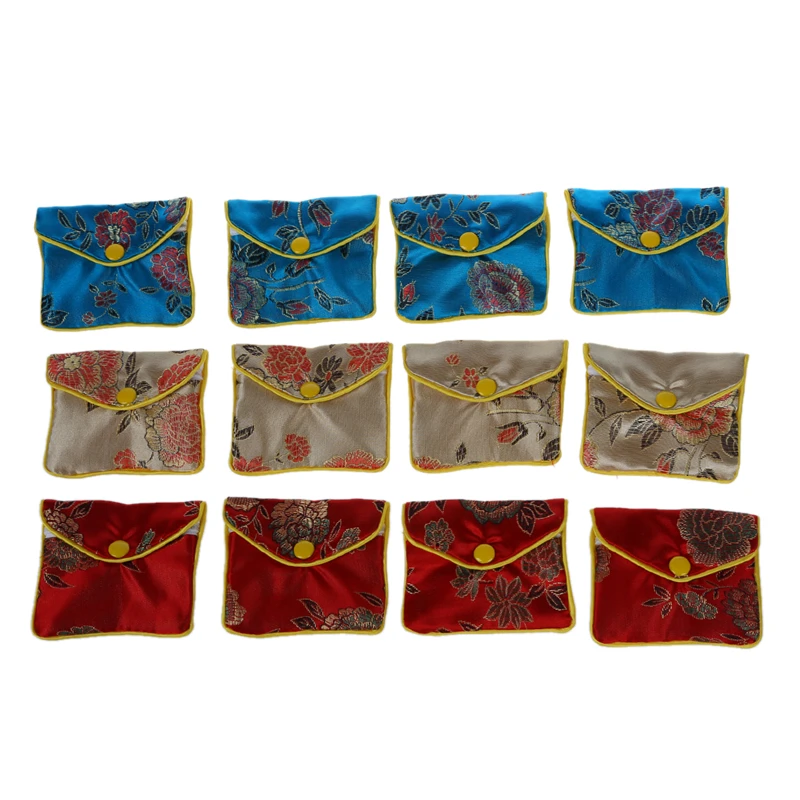 

12 X Jewellery Jewelry Silk Purse Pouch Gift Bag Bags HOT