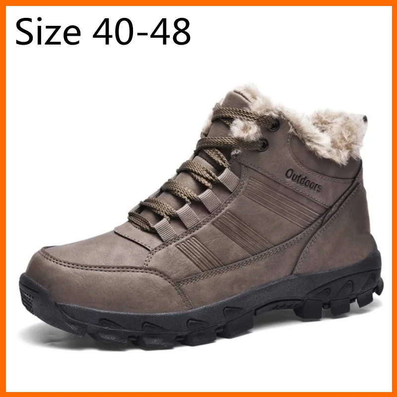 

Xiaomi Winter Men Boots Waterproof Warm Fur Snow Boots Men Outdoor Winter Work Casual Shoes Military Combat Rubber Ankle Boots