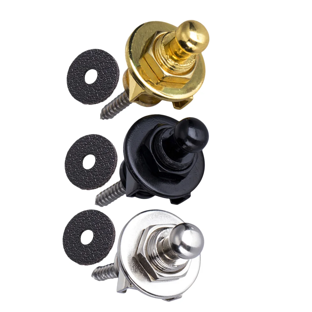 

1 Set of Professional Bass Strap Studs Guitar Strap Studs Non-slip Ukulele Strap Locks