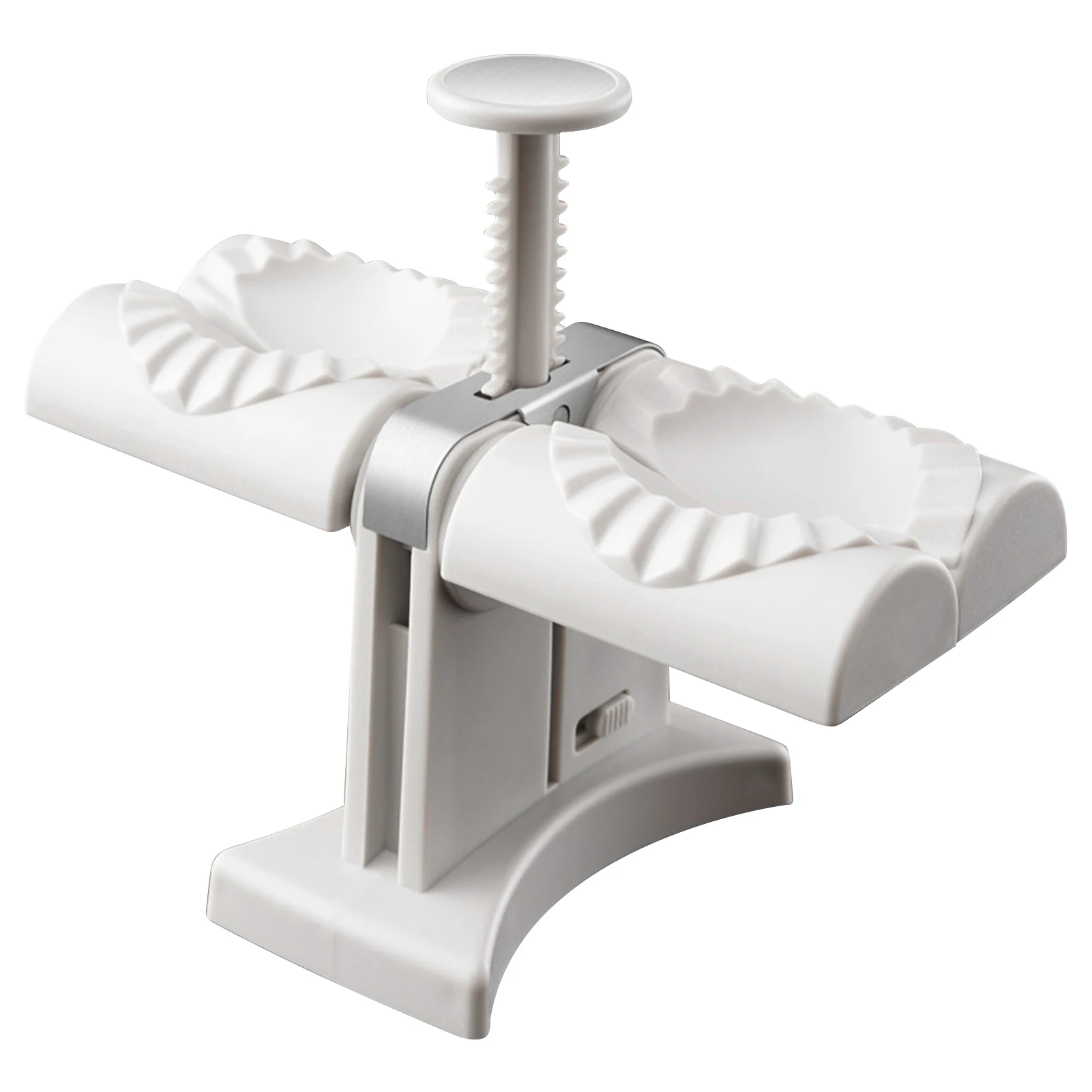 

DIY Home Kitchen Automatic Dumpling Maker Double Head Cooking Quickly Wrap Two At A Time Fast Mold Easy Clean Party Press Type