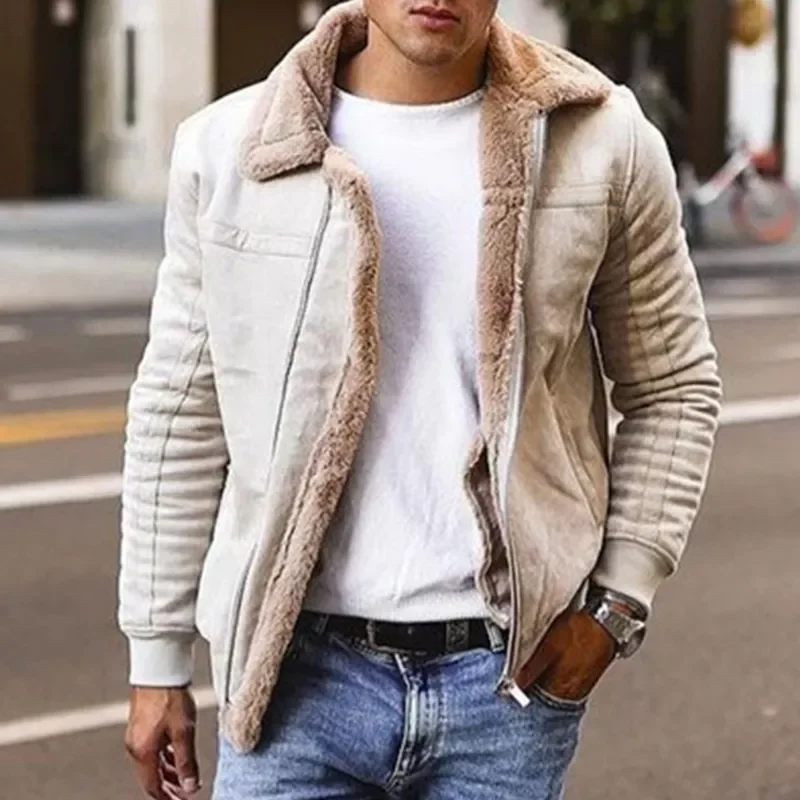 Fleece Sweater Coat Winter Thick Solid Wool Cardigan Warm Knitted Sweater Jackets Casual Male Clothing Plus Size 4XL 3XL
