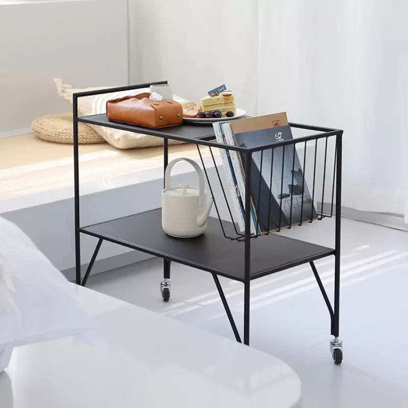 

Nordic Dining Room Cart Living Room Kitchen Island Table Simple Designer Storage Shelves Household Furniture Apartment Trolley