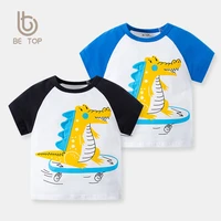 2022 summer boys graphic tee kids clothes fashion t shirt cartoon pattern short sleeves babys pure cotton top