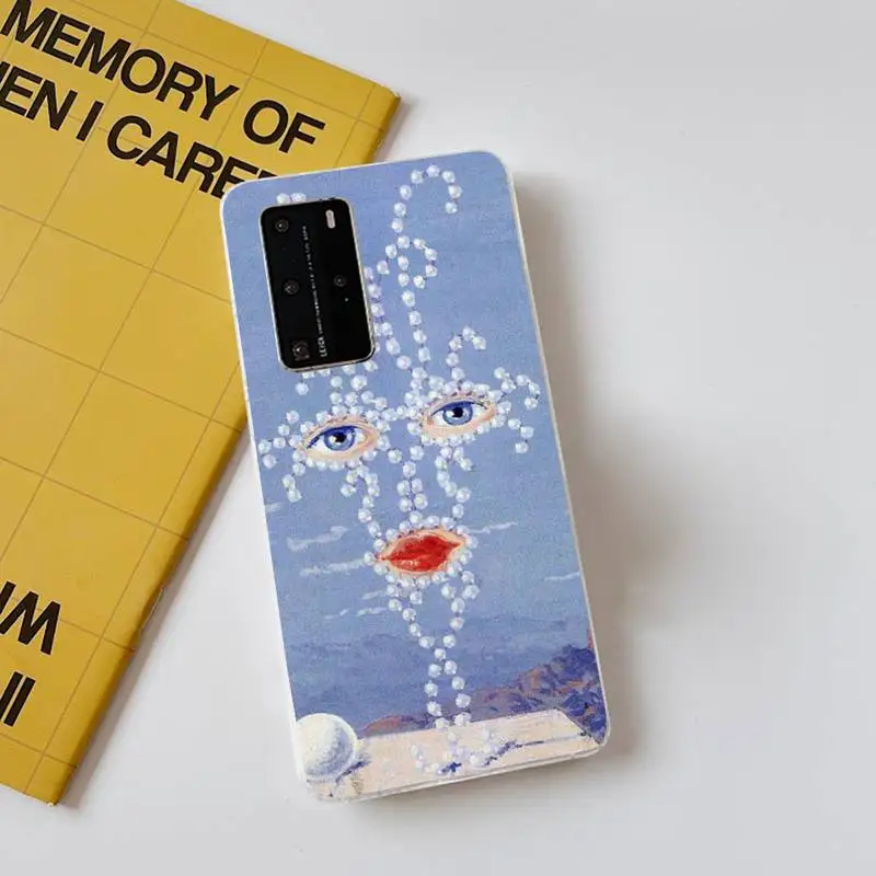 Rene Magritte Phone Case for Samsung S21 A10 for Redmi Note 7 9 for Huawei P30Pro Honor 8X 10i cover