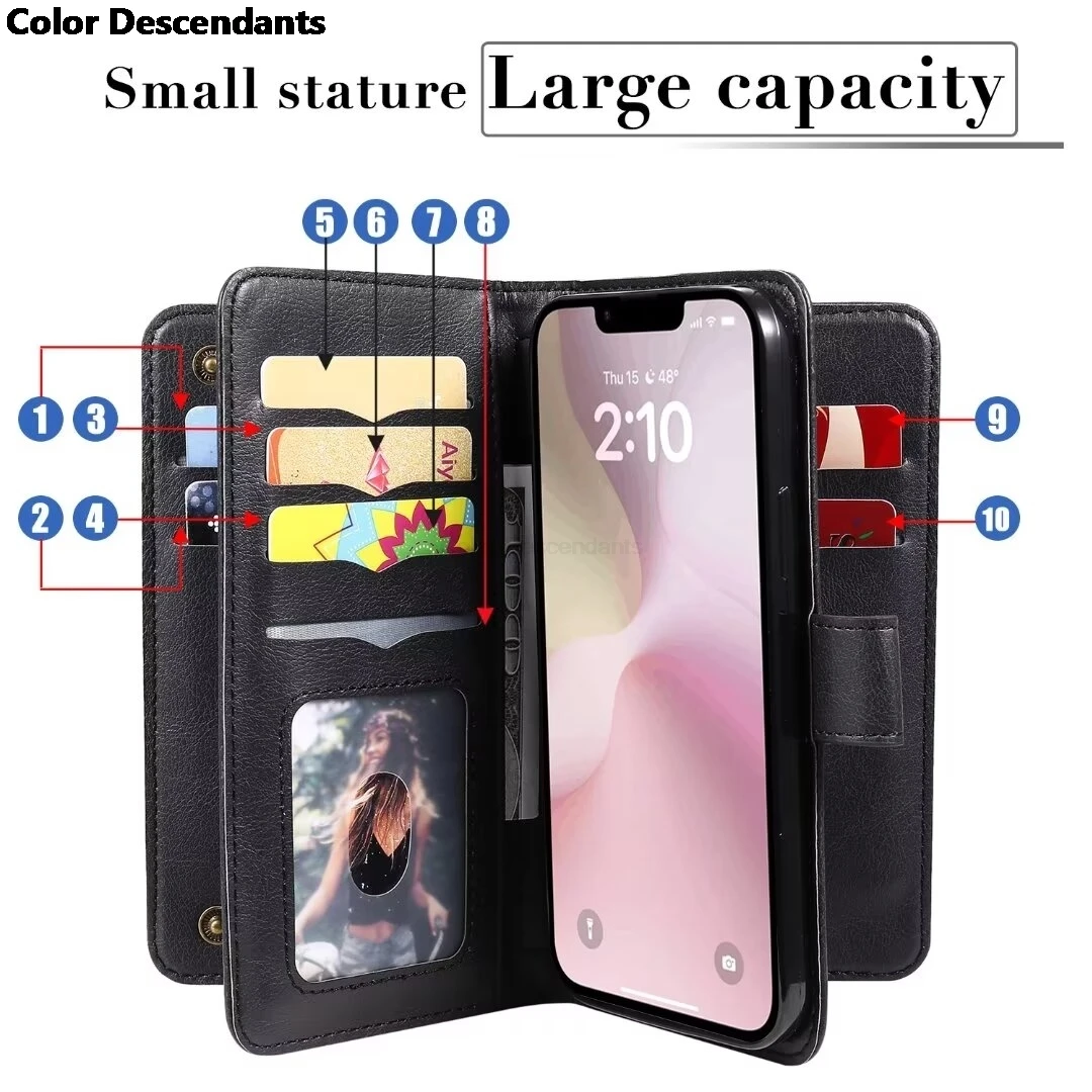 Кожаный чехол-кошелек с откидной крышкой для телефона Sony Xperia 1 ii 5 10 iv