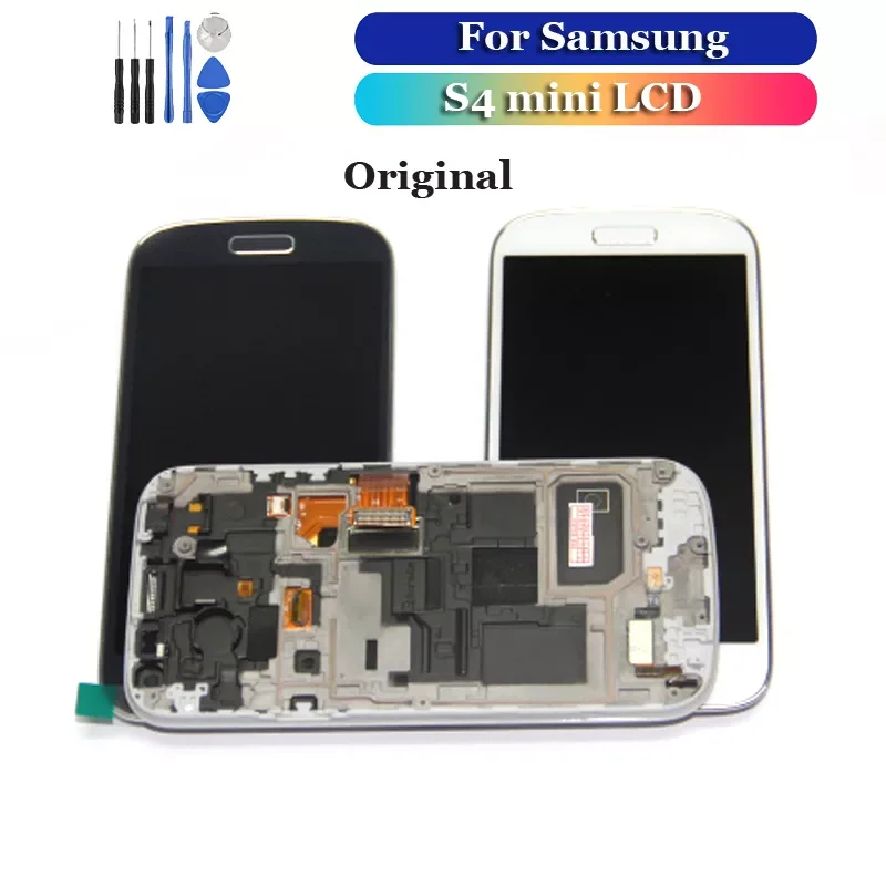 

Original LCD For Samsung Galaxy S4 mini I9190 GT i9192 i9195 LCD Display Digitizer Assembly Touch Screen with Frame Parts