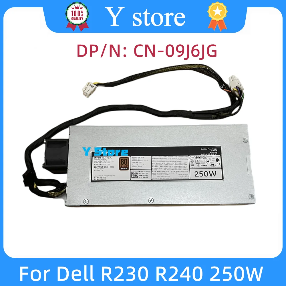 Y Store оригинальный блок питания для сервера Dell R230 R240 250 Вт P3G94 P59VM 9J6JG 0P3G94 0P59VM 09J6JG DPS-250AB Быстрая доставка