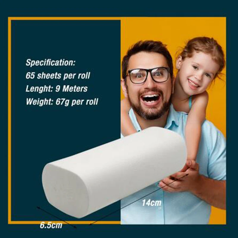 

12 Rolls Of One Set Durable Toilet Paper Household Roll Paper Toilet Wood Pulp Coreless Tissue Paper Household