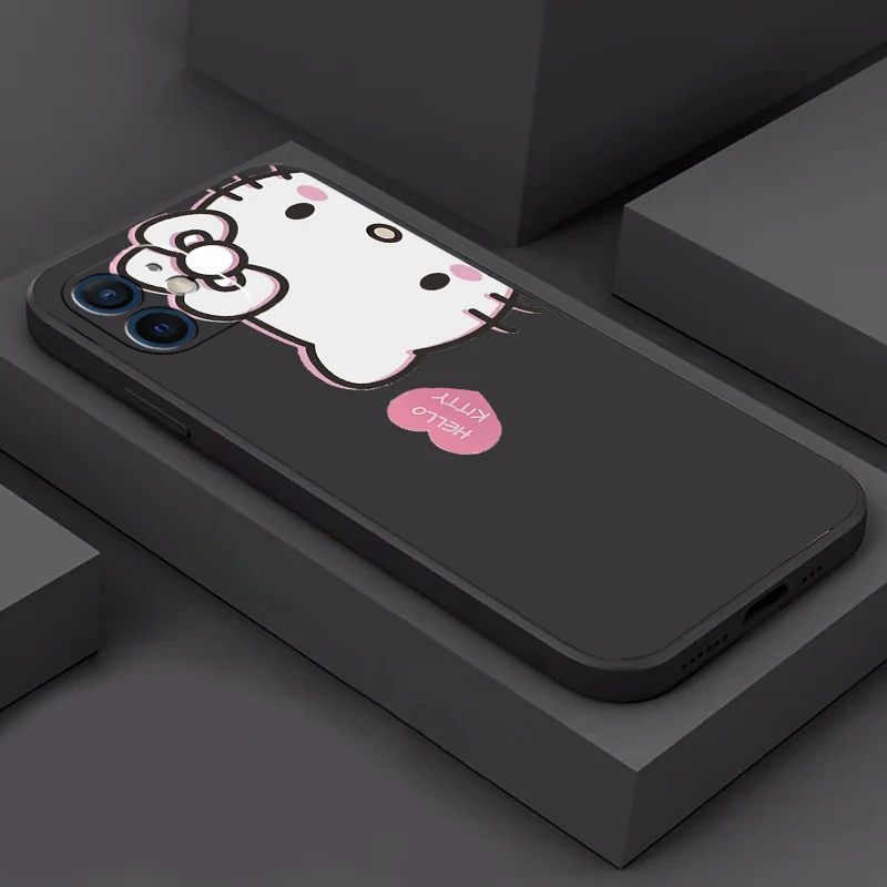 

Hello Kitty Kuromi Phone Case For Funda iPhone 11 12 13 Pro Max Mini X XR XS SE 2020 5s 6 7 8 Plus Silicone Cover Celular Coque