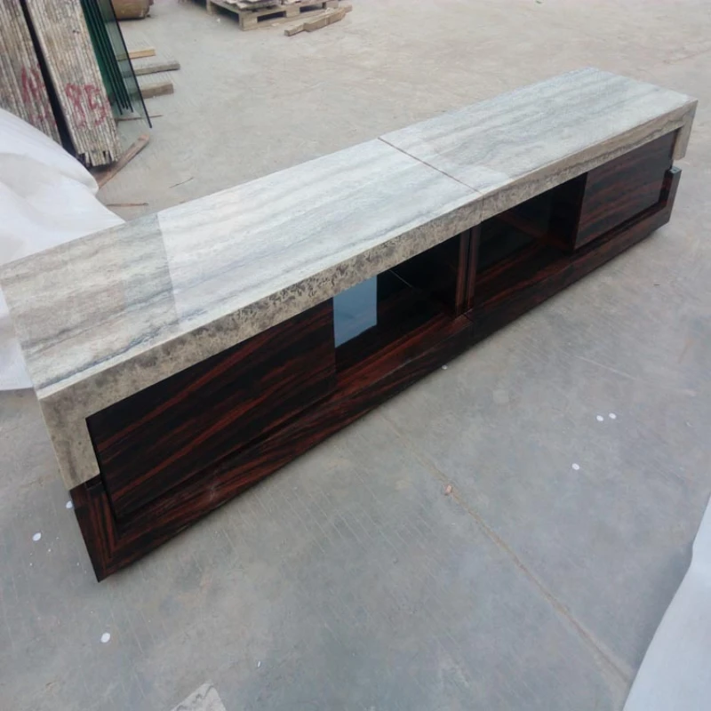

Hot Selling color combinations New model long unique marble Tv cabinet