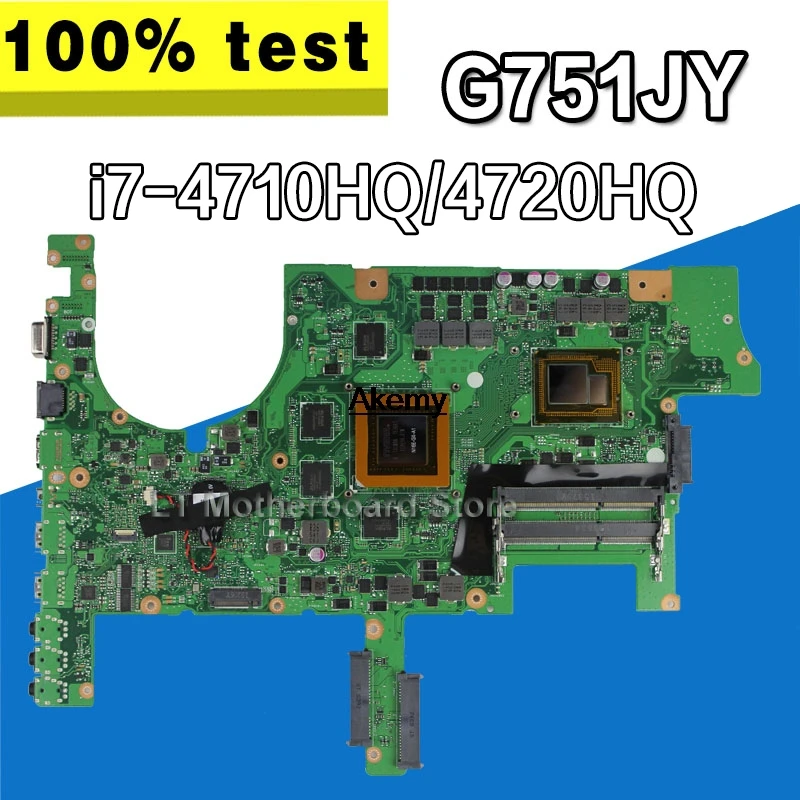 

G751JY G751JT Motherboard For Asus G751JY G751JT G751JL G751J G751 Laptop Mainboard HM86 i7-4710HQ/4720HQ GTX970M/3GB