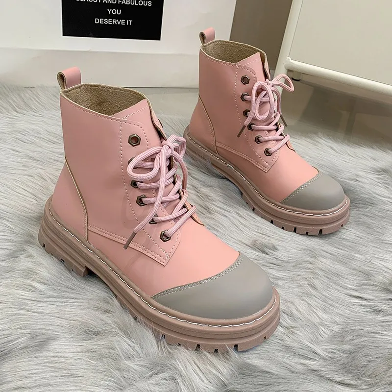 

Женские мотоциклетные ботильоны на платформе, повседневные Нескользящие Ботинки Челси для снега, Осень-зима 2022