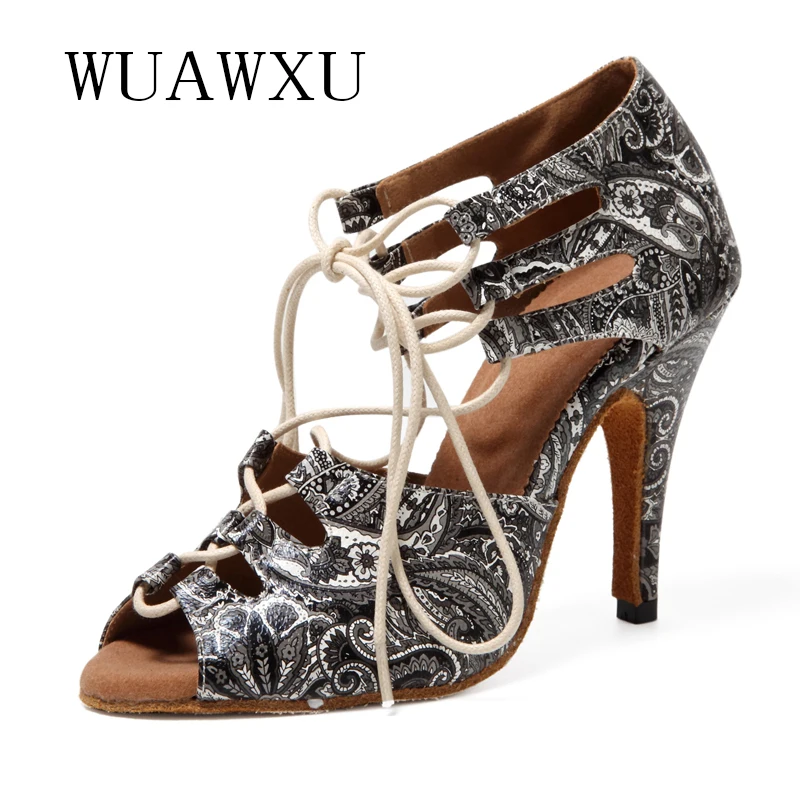 NATASHA2023 новые туфли для латиноамериканских танцев на шнуровке женские среднем