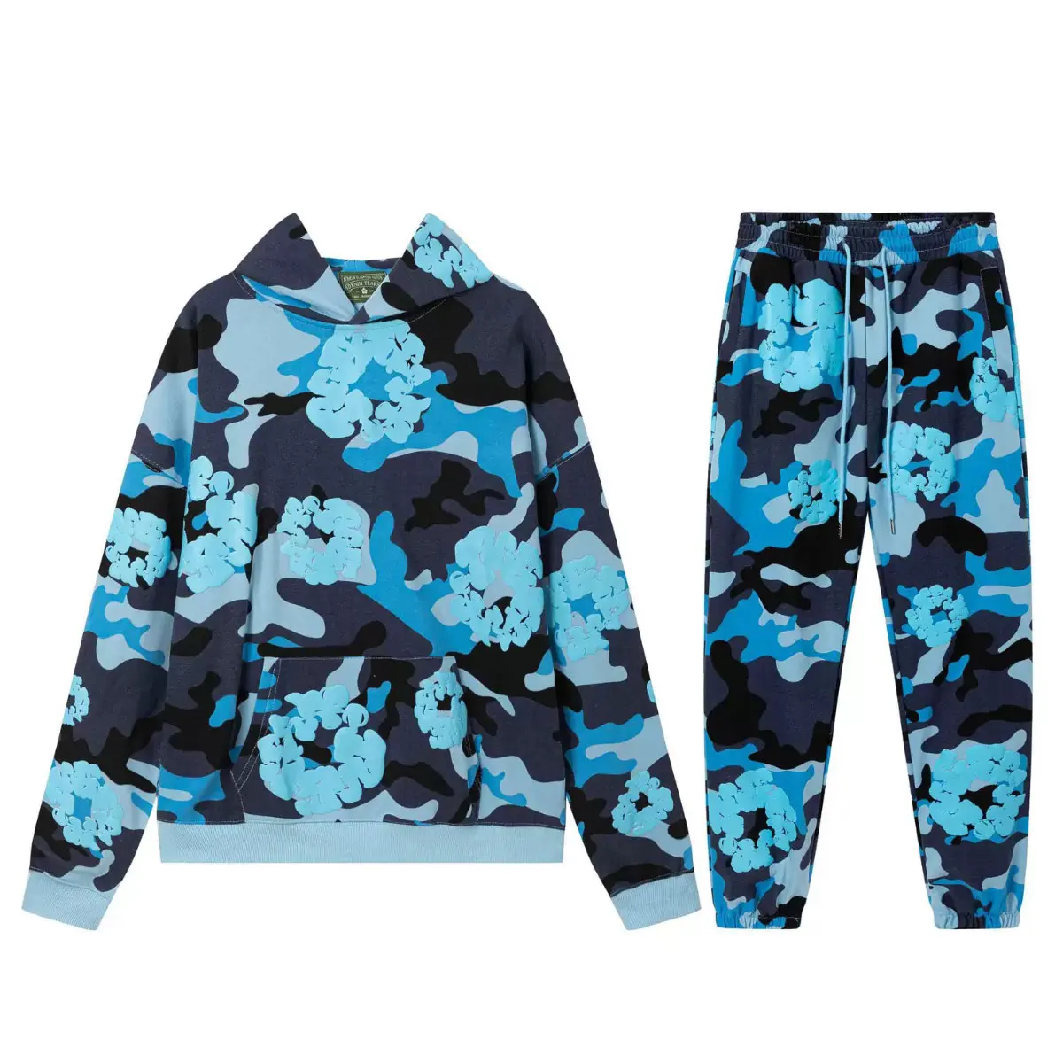 Фото DENIM TEARS, новый хит продаж, модный камуфляжный костюм с принтом из пенопласта, модный мужской спортивный костюм в Европе и Америке №2