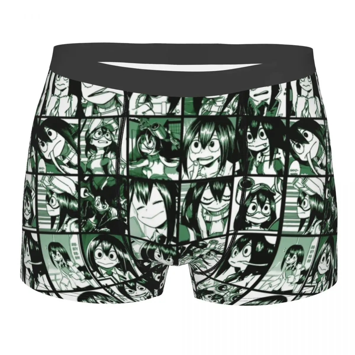 

Humor Boxer Shorts Panties Men Tsuyu Asui Anime Underwear Boku No My Hero Academia Academy Breathable Underpants for Homme