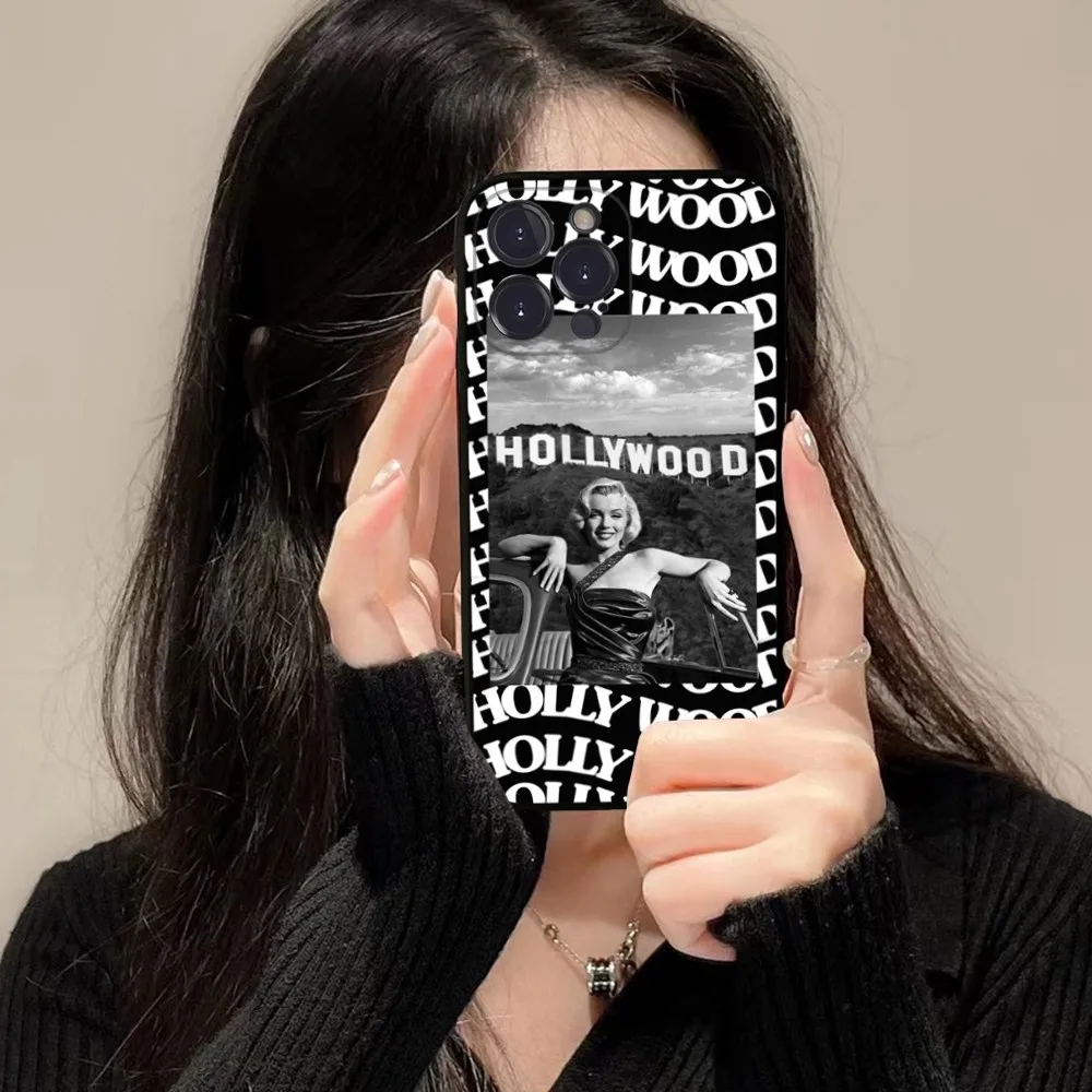 Силиконовый мягкий чехол для подушки Marilyn Monroe iphone 15 14 13 12 11 Pro Mini XS MAX 8 7 6 Plus X XR