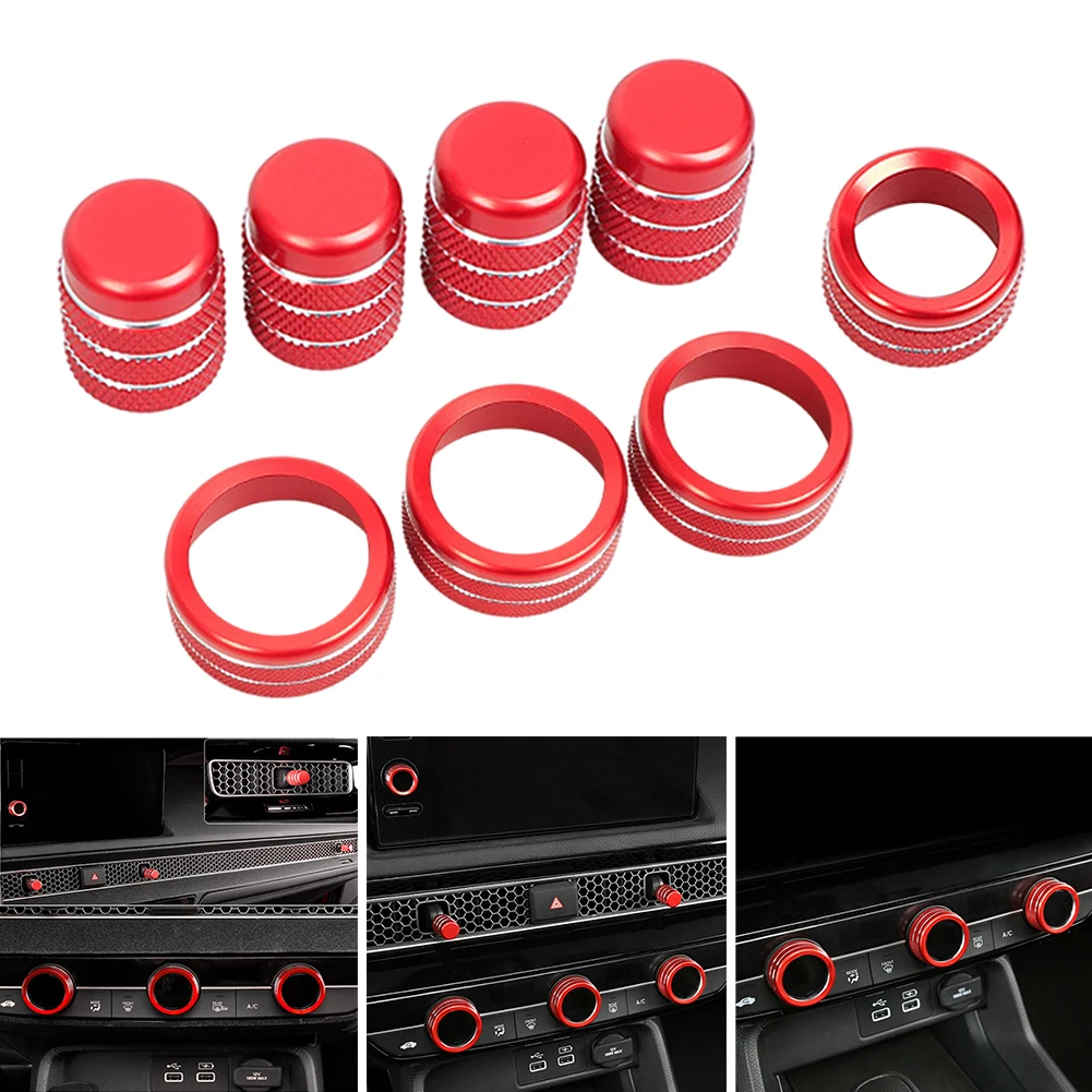 

Car Decoration Knob Decoration Car Accessories Knob No Modification Needed Red Tape Is At The Back Aluminum Easy Installed