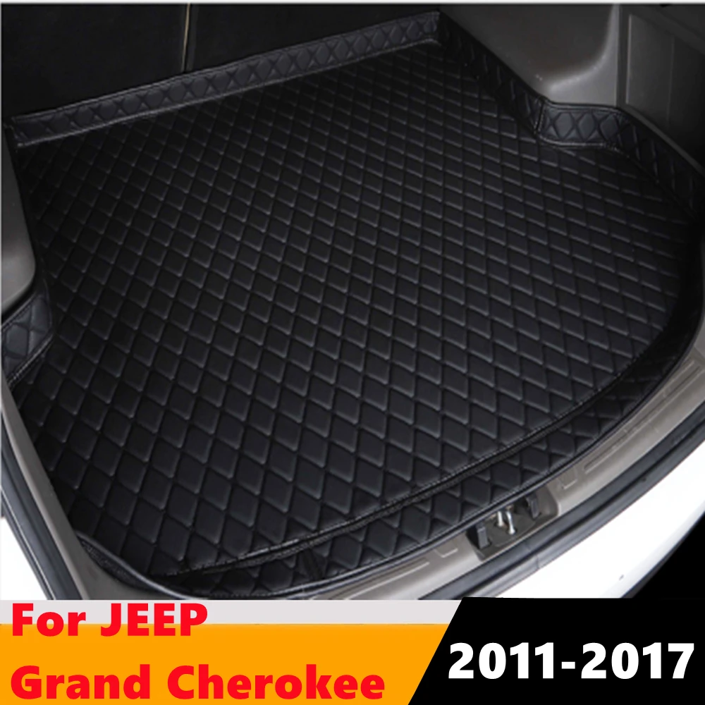 

Sinjayer Car Trunk Mat ALL Weather AUTO Tail Boot Luggage Pad Carpet High Side Cargo Liner Fit For JEEP Grand Cherokee 2011-2017