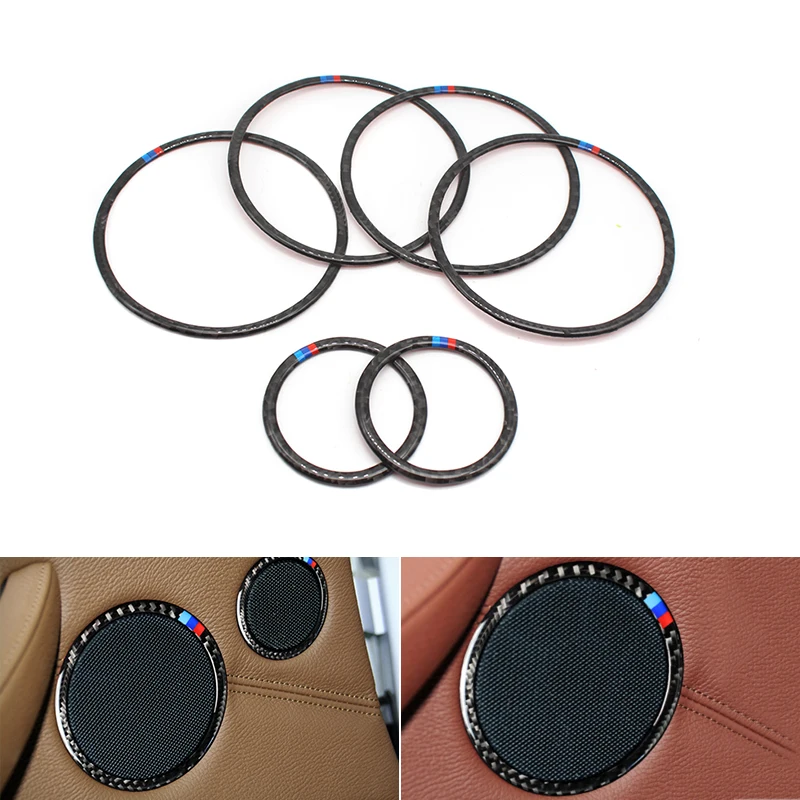 4 шт./6 шт. автомобильный Стайлинг Настоящее углеродное волокно дверь аудио
