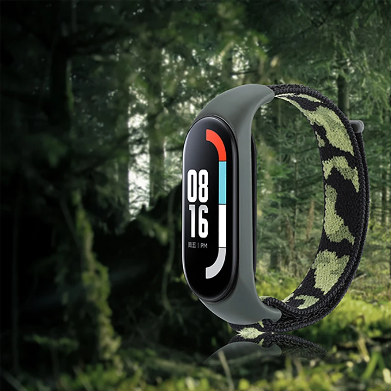 Фото Ремешок нейлоновый для Mi band 7 6, спортивный браслет для xiaomi mi band 7 4 3 5 6 №2
