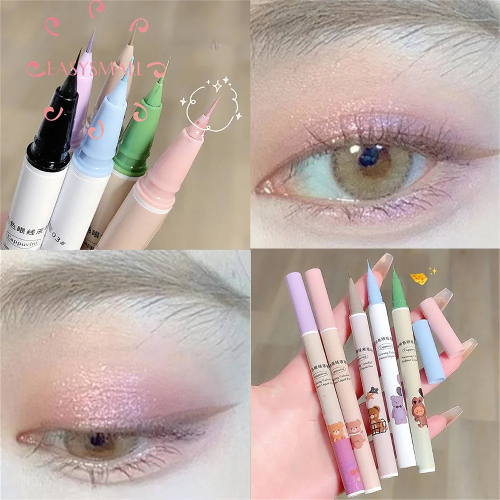 6 Colors Matte Liquid Eyeliner Waterproof Lasting Blue White Sweatproof Quickily Drying Eyeliner Pencil Eyes Makeup Cosmetics images - 6