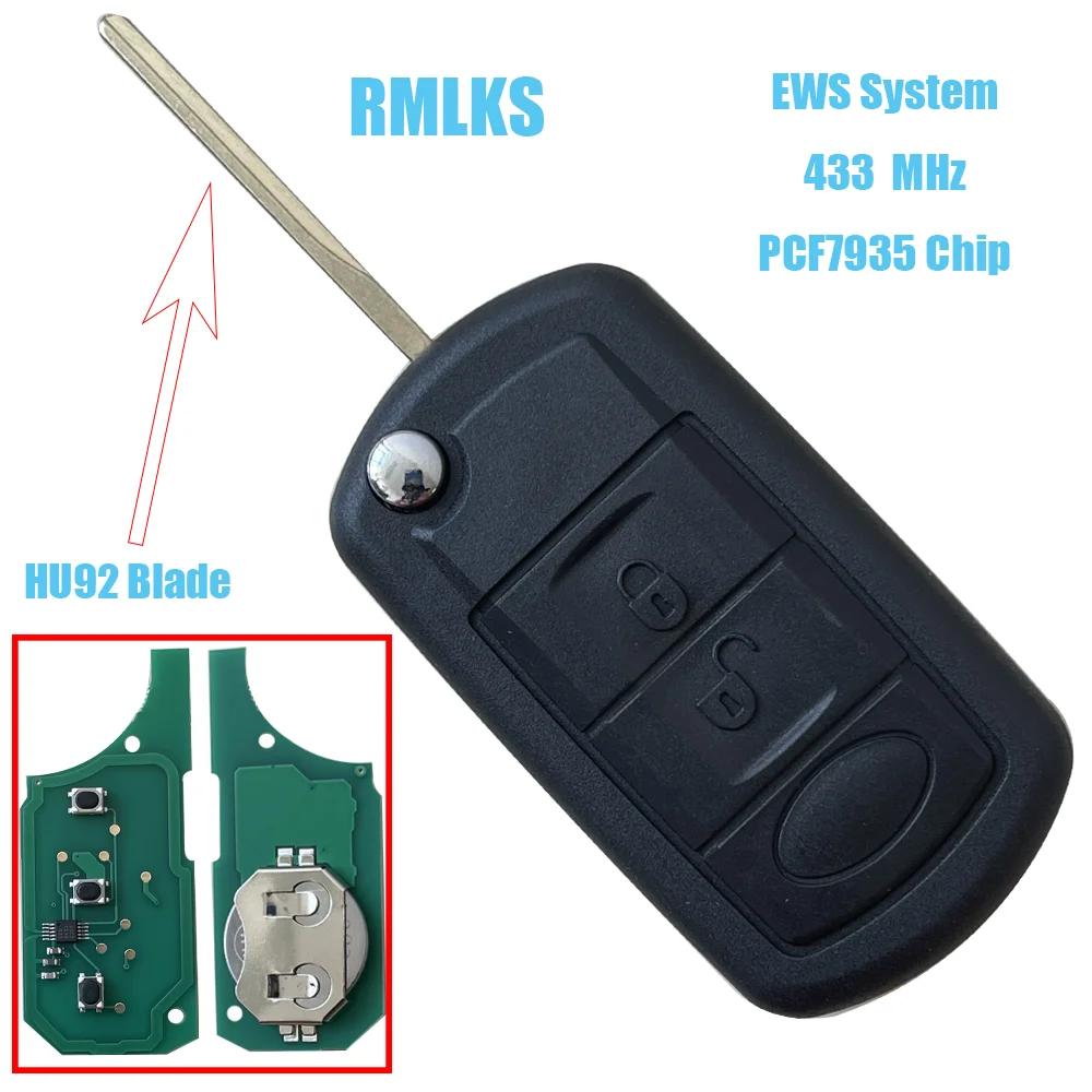 EWS складной Автомобильный ключ с дистанционным управлением 315 МГц/433 МГц чипом ID44