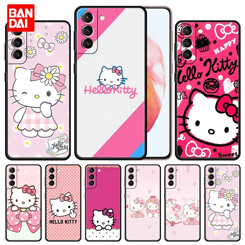 

Shell Case for Samsung Galaxy S20 FE S21 S10 S9 Plus Ultra 5G S20fe S21fe S20ultra Trend Back Japan Armor Capa Cute Hello Kitty