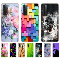 for huawei p smart 2021 case 6 67 inch back phone cover for psmart 2021 bumper silicon soft tpu painted protective fundas